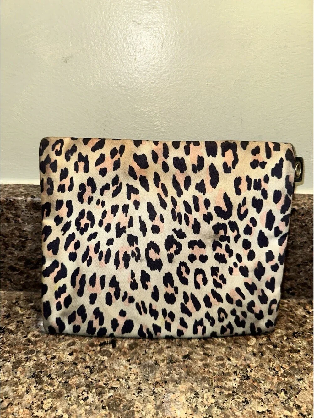 Juicy Couture Leopard Animal Print Makeup Cosmetic Bag Case Pouch Zippered